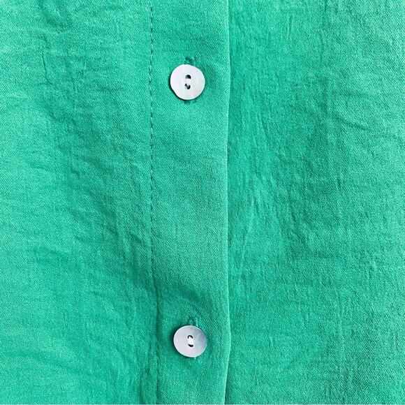 Faith and Joy Green Button Blouse  Size Large - Picture 4 of 11